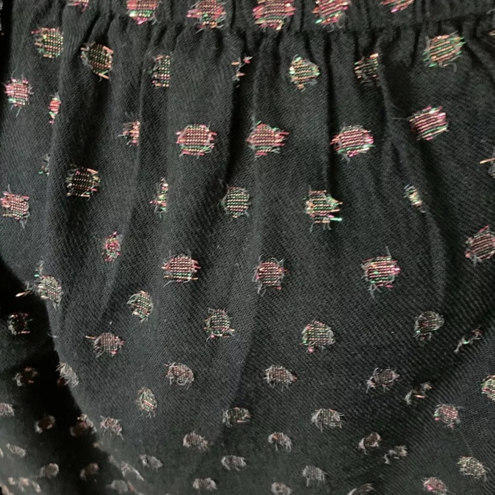 8-22 Ann Taylor LOFT black blouse top shirt peasant off shoulder Medium NWT - Picture 4 of 4